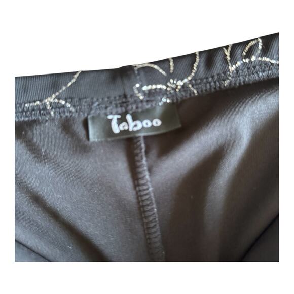 Vintage Taboo Strapless Long Dress Leg Slit Y2K Lined Embellished Stretch Small - Picture 6 of 8